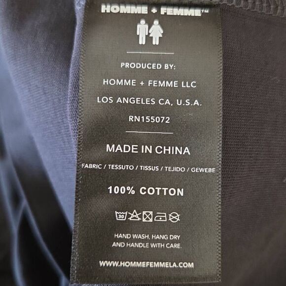 Homme+Femme T-Shirt Snow Bunny Cropped Tee Black XSmall - Picture 5 of 6